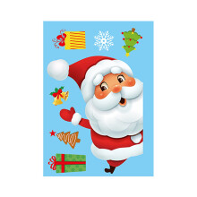 Giyblacko Kerststickers Kerstcartoon Kerstman Muurstickers Feestdecoratie Verwijderbare Statische Stickers