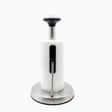 Soporte de acero inoxidable para toallas de papel de cocina con resorte