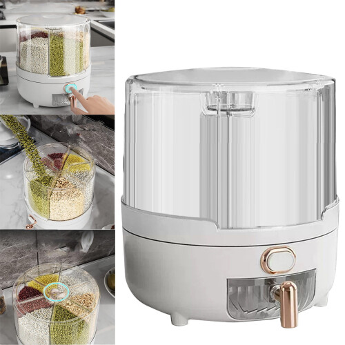 Giyblacko360 Dispenser per alimenti per riso e cereali