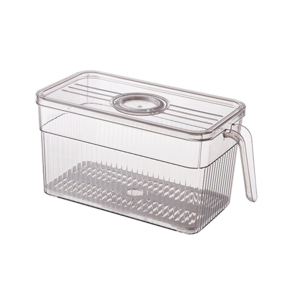 Clear Stackable Kitchen Storage Baskets with Handle