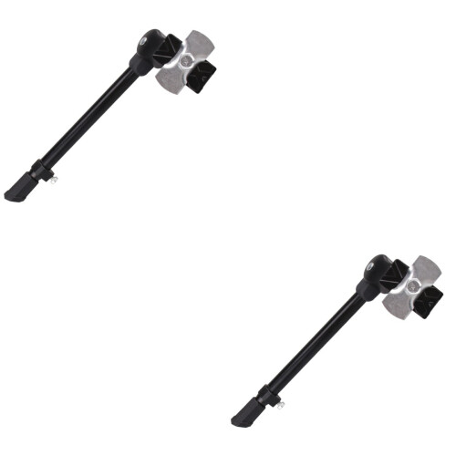 Bike Kickstand Adjustable Sidestay 2 pcs Black