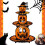 Halloween cupcake standaard, 3-laags pompoen van karton 1