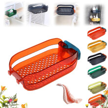 Étagère de rangement pour évier 2 en 1 avec porte-éponges de cuisine