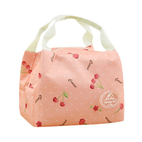 Sac isotherme à lunch en toile rayée (1 pièce)
