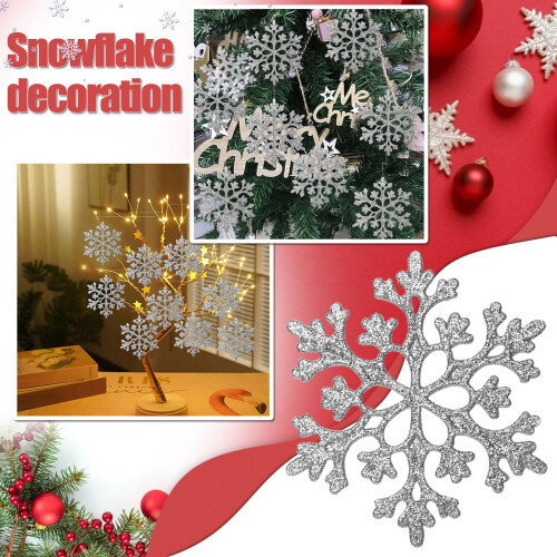 Ensemble de 6 pendentifs flocons de neige pour les décorations de Noël 1