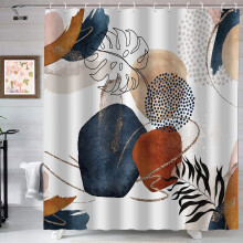 Wasserdichter, abstrakter Boho-Duschvorhang 72x72 Zoll mit 12