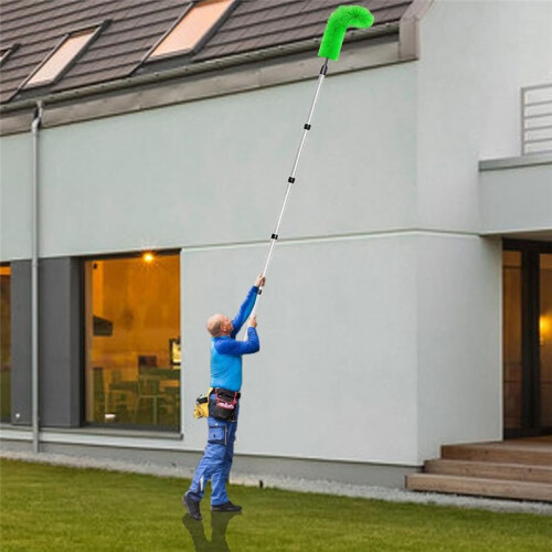 Gutter Cleaning Tools Telescopic Gutter Cleaner with 4Section Pole Reliable Gutter Cleaner Tool for Cleaning Leaves 1.8m 2
