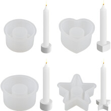 Grusce Silikon-Kerzenhalterform-Set, 4-teilig