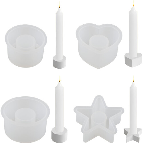 Grusce Silikon-Kerzenhalterform-Set, 4-teilig