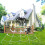 Halloween spider web with 2 large black fake spiders 16.4 ft 1