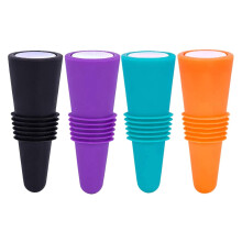 Bouchon de bouteille de vin en silicone et acier inoxydable