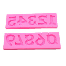 Moule à gâteau en silicone chiffres 0 à 9 pour la pâtisserie au fondant et au chocolat.