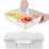 Bandeja rectangular para alimentos Grusce con tapa y 6 compartimentos. 1