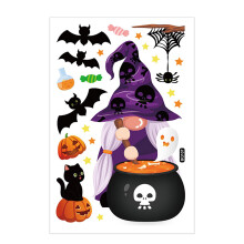 Halloweenske nálepky na okná odnímateľná sklenená dekorácia
