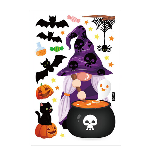 Αυτοκόλλητα παραθύρων για το Halloween με αφαιρούμενο γυαλί