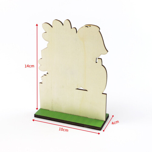 Décorations de table d'automne en bois - Épouvantail feuille d'érable orange 1