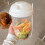 Copo transparente para salada com tampa e garfo, 500ml 7