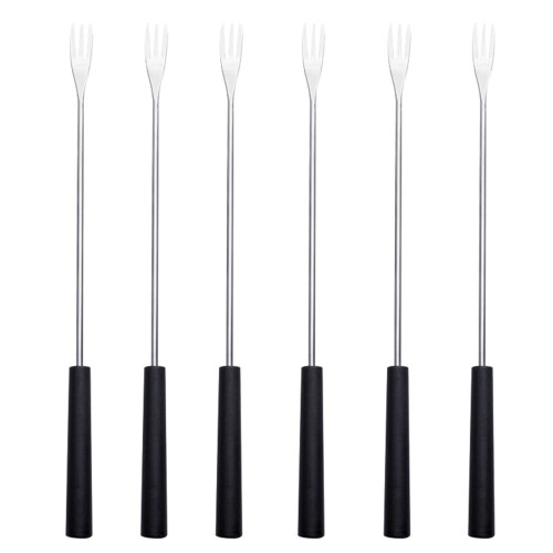 Stainless Steel Chocolate Hot Pot Fork Set 6-Piece Plastic