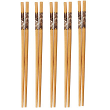 Juego de palillos reutilizables Giyblacko, color natural, 5 pares
