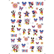 Autocollants pour ongles drapeau américain rouge blanc bleu 4 juillet