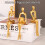 Statuette de penseur en résine Grusce dorée (3 pièces) 1
