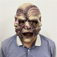(Demone a tre facce) Terrificante maschera fantasma in lattice a tre facce