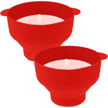 Bol à popcorn en silicone Grusce avec couvercle tropical (2 pièces)