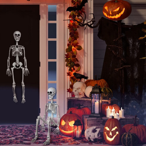 Poserande skelett Halloweendekor 96 cm 2-pack 2