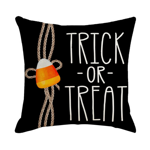 Conjunto de 4 capas de almofada Giyblacko Halloween, 45x45 cm (18x18 polegadas). 1