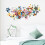 Adesivos de parede florais para quarto e sala de estar (1 pacote) 5