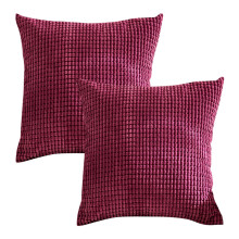 Housses de coussin rayées en velours côtelé, 61 x 61 cm (lot de 2)