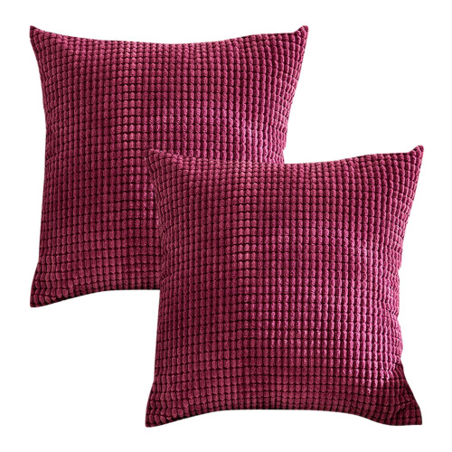 Fodere per cuscini a righe in velluto a coste, set da 2 pezzi, 24x24 pollici