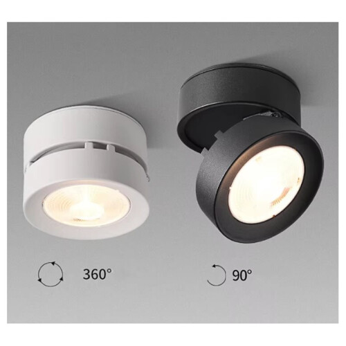 LED Downlight Foldable Ceiling Light Spotlight 7W Mounted Aluminum Ceiling Spots Lamp for Home Business White 1