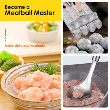 Máquina para hacer albóndigas Grusce de acero inoxidable, 1 pieza.