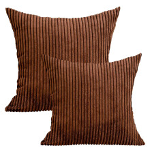 Taie d'oreiller rayée bleu marine en polyester 50 x 50 cm (lot de 2)