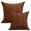 Marineblauwe gestreepte polyester kussensloop 20" x 20" (2 stuks) 1