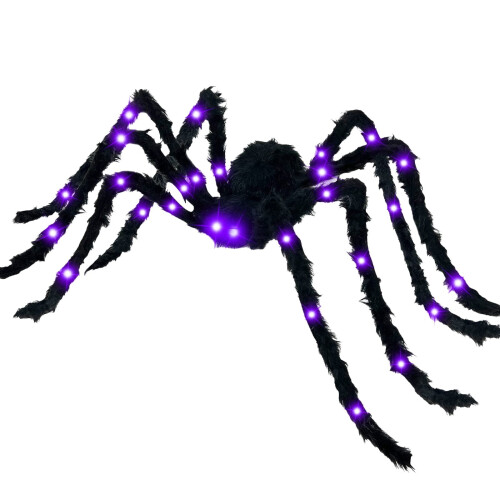 Halloween Decoration Black Hairy Light-Up1Piece