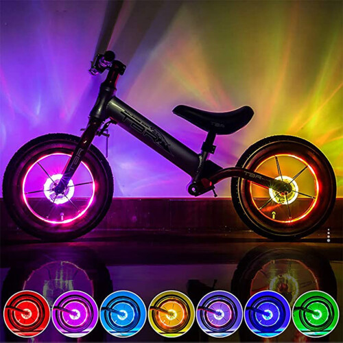 LED bicycle spoke light USB rechargeable 1 pair