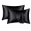 Silk Pillowcases Mediterranean Style Solid Color Pair 1
