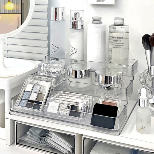 Boîte de rangement cosmétique haute capacité à 12 compartiments 2
