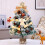 Jacenvly mini flocked Christmas tree with ornaments white 5