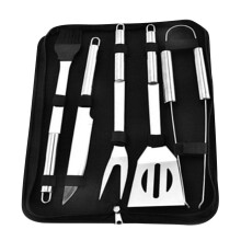 Tapis de cuisson avec ensemble d'ustensiles 5 pièces en acier inoxydable