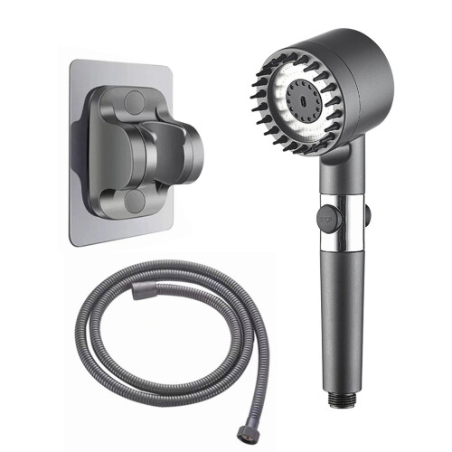 Pommeau de douche effet pluie, pression réglable, taille standard