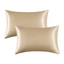 Taies d'oreiller en satin pour les cheveux et la peau, lot de 2, taille standard