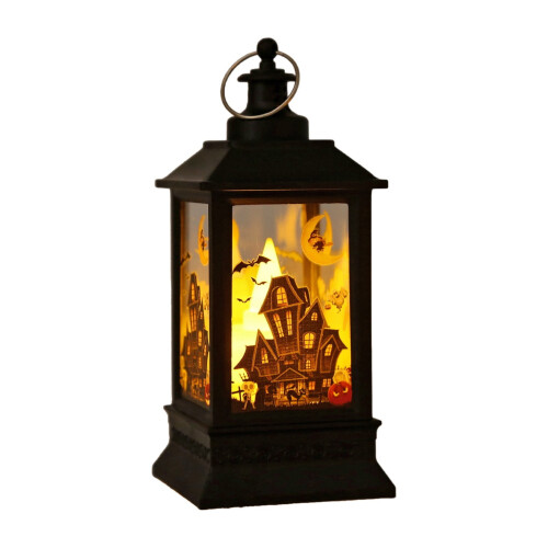 Halloween snow globe lantern with light and music, pumpkin