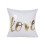 Housse de coussin carrée en forme de cœur, dorée brossée 1