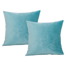 Housse de coussin en velours carré 45 cm (18 pouces) uni