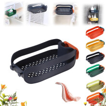 Estante organizador para fregadero 2 en 1, organizador de esponjas de cocina