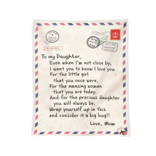 Couverture chaude à motifs de lettres pour fille 1