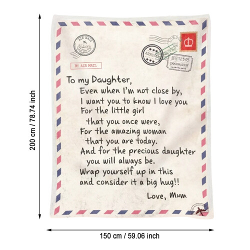 Couverture chaude à motifs de lettres pour fille 2